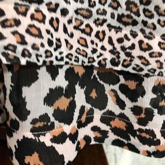 Scott & Soda Maison Scotch Leopard Print Silk Trapeze Dress Size M - Picture 10 of 11